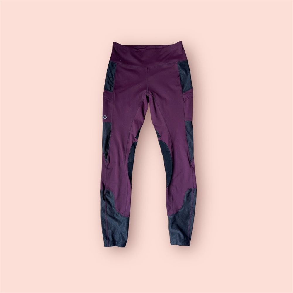 Horseware Ireland Riding tights leggings maroon black medium